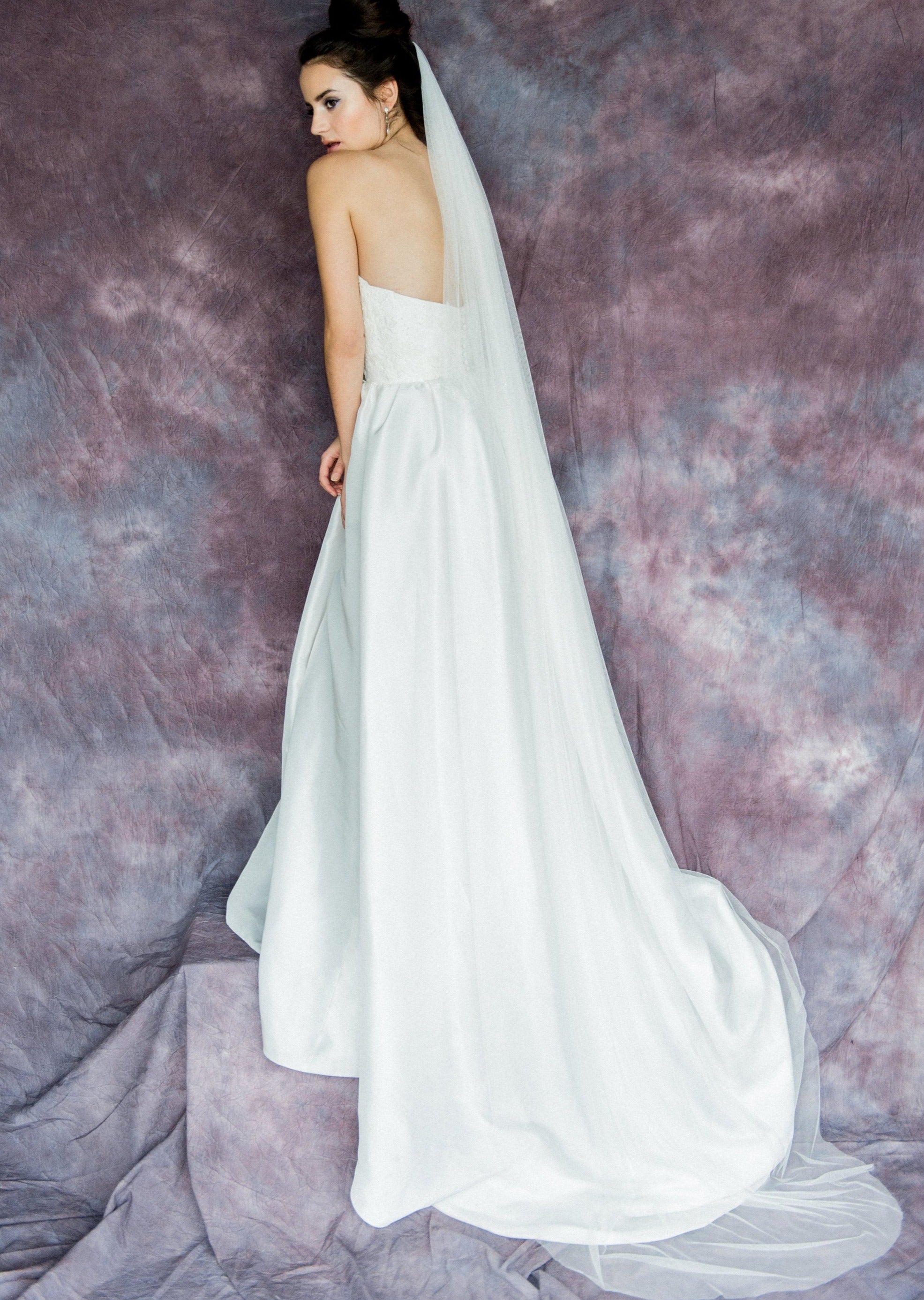 Narrow wedding clearance veil