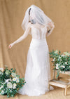 full volume short two layer wedding veil for modern brides