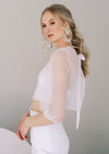 Oversized Ivory and White Flower Teardrop Bridal Earrings for minimalist wedding dresses
