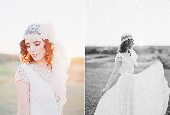 Vintage Inspired Crystal Juliet Cap Veil - Handmade in Toronto Canada - Blair Nadeau Millinery - Michelle March Photography Glamour and Grace Blog