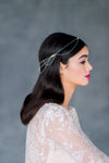  Pearl & Crystal Festival Inspired Bohemian Bridal Hair Chain Jewelry - available in silver, gold and rose gold - made in Toronto Ontario Canada - Blair Nadeau Bridal
