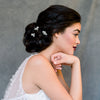 Large Oversized Pearls hand wired to metal hair pins. Available in silver, gold and rose gold finishes. - Made in Toronto Ontario Canada - Blair Nadeau Bridal -