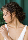 tiny organic freshwater pearl bridal jewelry for weddings
