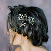 beaded babies breath inspired bridal hair pins - Handmade in Toronto Canada - Blair Nadeau Bridal Adornments