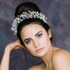 soft delicate ivory babies breath bridal crown. made in toronto canada by Blair nadeau bridal adornments