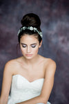 rose gold clay flower hair vine bridal crown - Handmade in Toronto Canada - Blair Nadeau Bridal Adornments 
