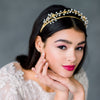 Delicate Freshwater Pearl Bridal Hair Vine Crown, available in silver, gold, rose gold or brass - made in Toronto Ontario Canada - Blair Nadeau Bridal -