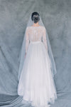 Ivory Swarovski Pearl Beaded Bridal Veil with Blusher - Made in Toronto Ontario Canada - Blair Nadeau Bridal - Whitney Heard Photography