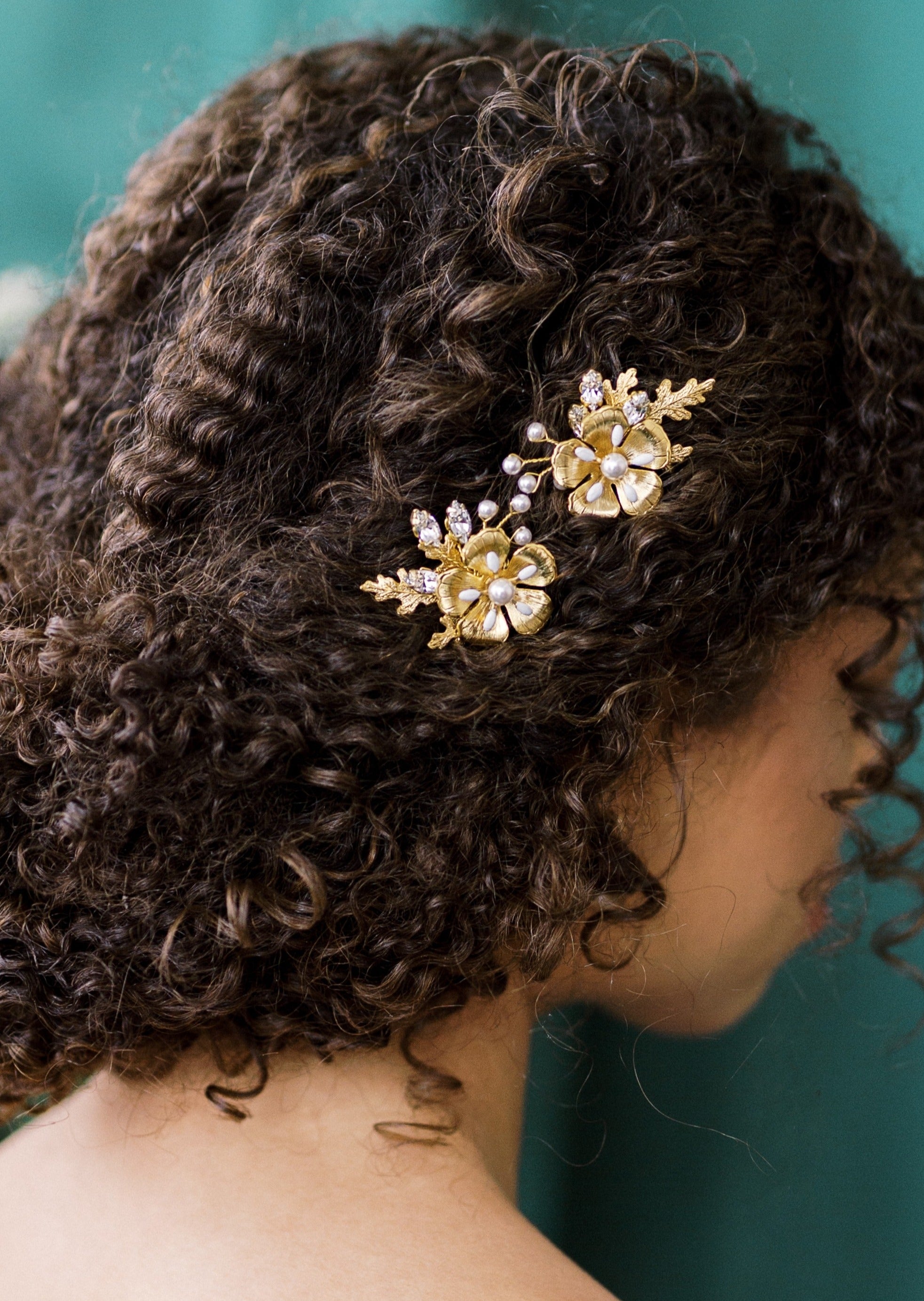 boho flower hair clips for flowergirls made in canada