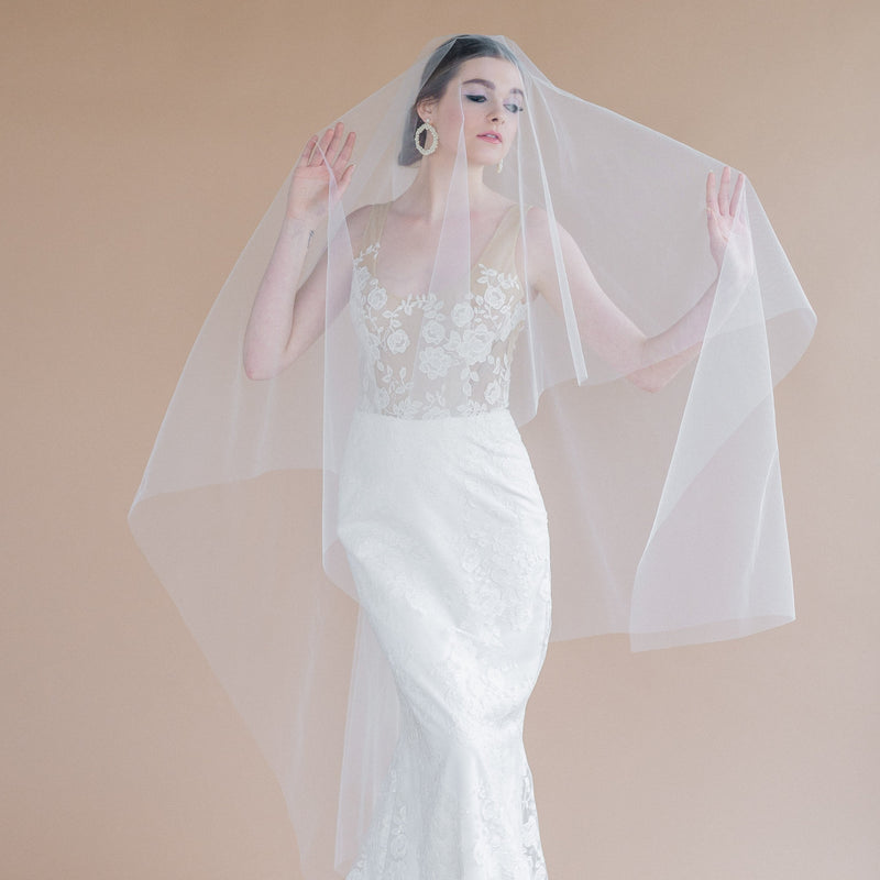 Veil - Blair Nadeau Bridal Adornments - Marcia MARCIA Bridal Veil with Pearls – Blair Nadeau Bridal main image 3