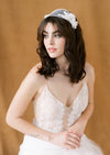 juliet cap style hairband for regencycore brides