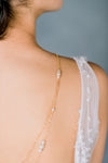 double layer rose gold wedding back chain necklace for brides in toronto