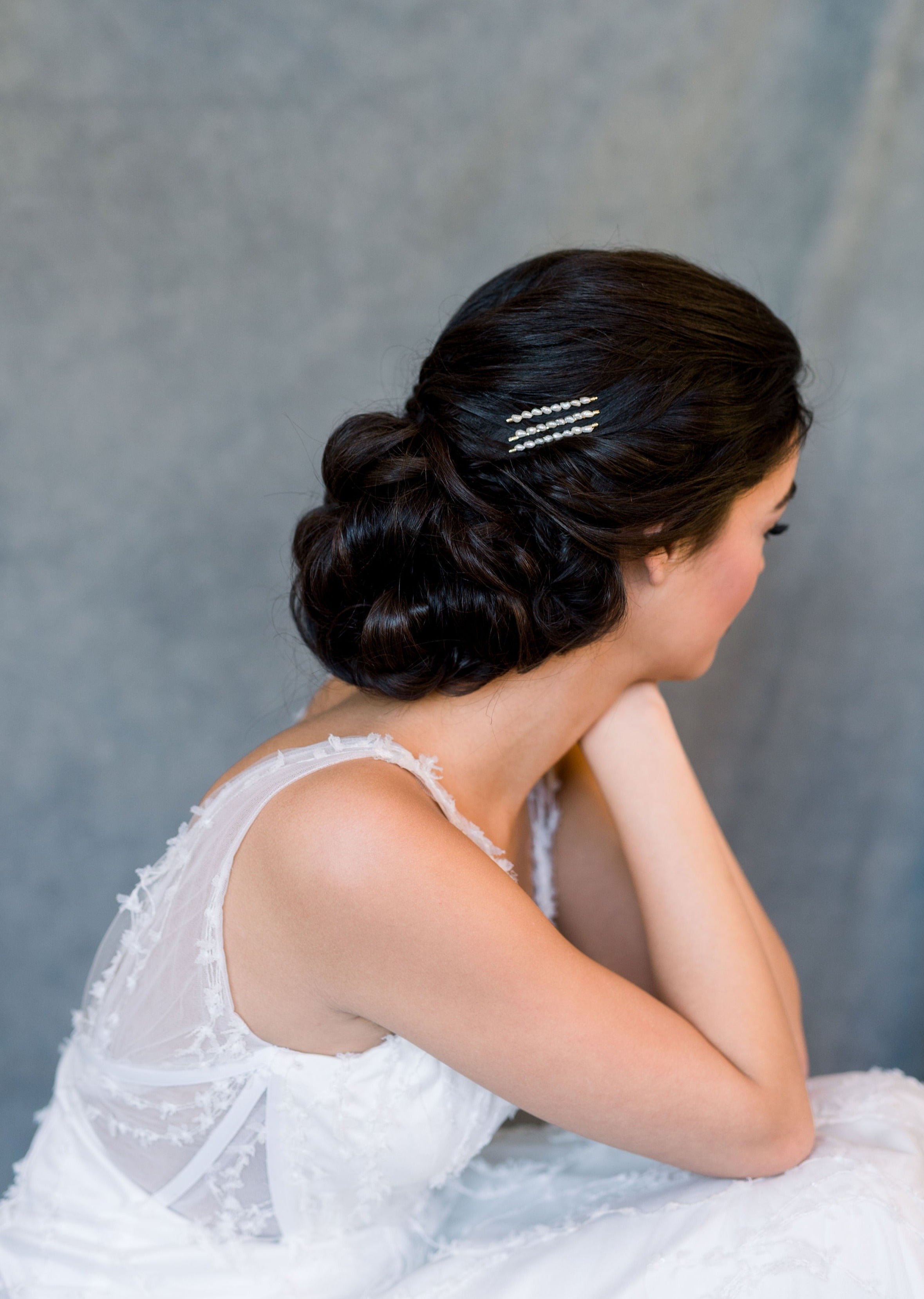 Vintage Freshwater Pearl Bridal Bobby Pin Headpiece Set - Made in Toronto Ontario Canada - Blair Nadeau Bridal 