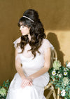 simple bridal bling headband for weddings