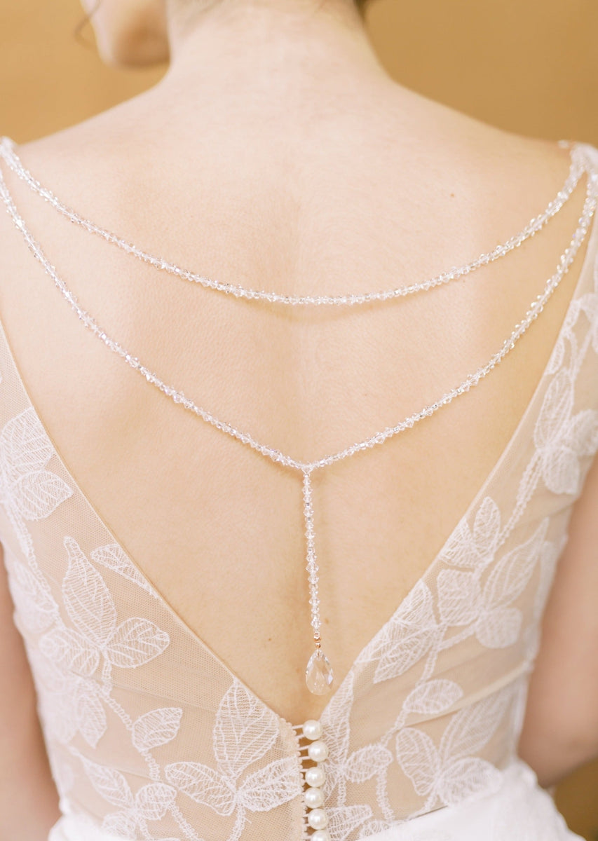 Crystal Back Accessory STELLA Crystal Back Jewelry – Blair Nadeau Bridal