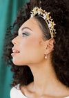 vintage inspired golden brass bridal headband