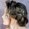 beaded babies breath inspired bridal hair pins - Handmade in Toronto Canada - Blair Nadeau Bridal Adornments