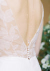 large crystal teardrop back necklace for low back wedding dresses