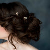 small crystal wedding hairpins for wedding hairstyle. handmade in canada by blair nadeau bridal
