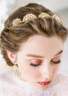 gold rhinestone wedding hair accessories for brides