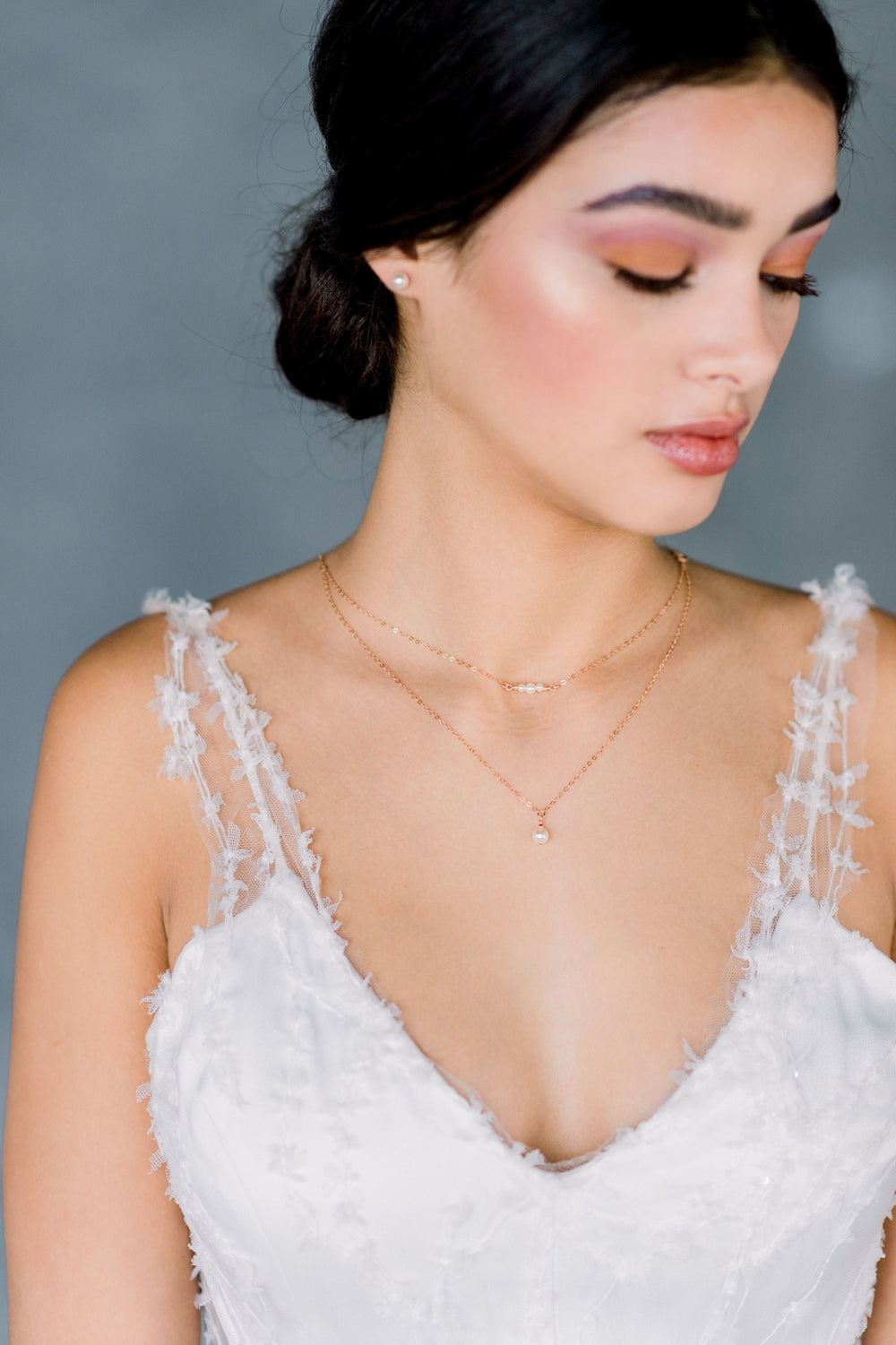 simple pearl wedding necklace for brides in toronto