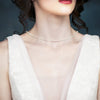 simple crystal chain necklace for wedding dress