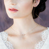 simple round crystal bridal necklace for minimalist weddings