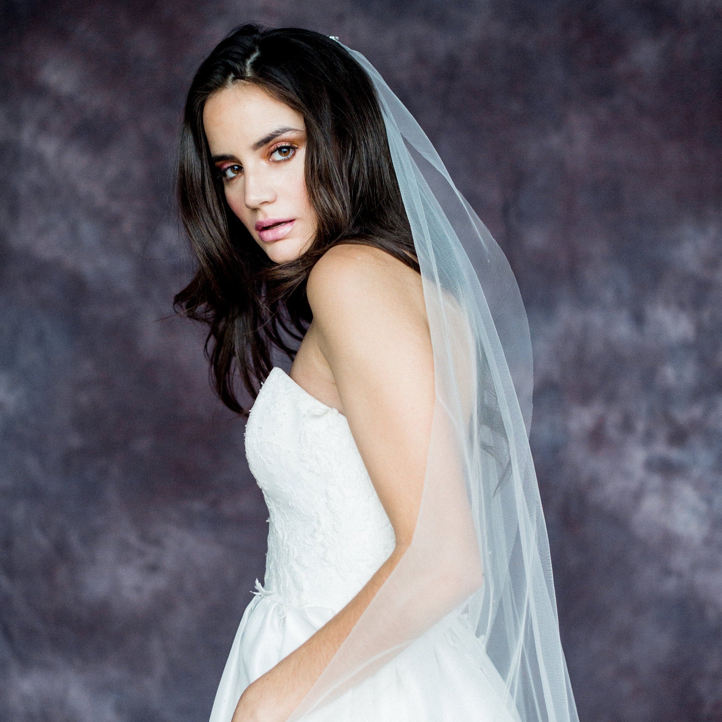 Scattered Crystal Bridal Veil - Handmade in Toronto Canada - Blair Nadeau Bridal Adornments - Whitney Heard Photography