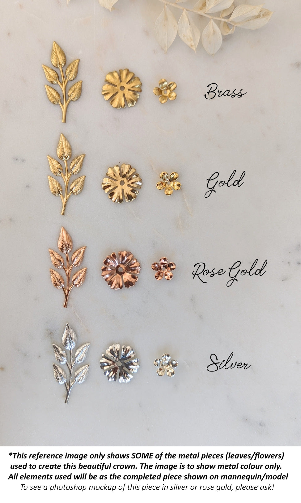 SIOBHAN Leaf & Flower Bridal Crown