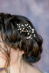 beaded babies breath inspired bridal hair pins - Handmade in Toronto Canada - Blair Nadeau Bridal Adornments