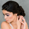 small rose stud earrings with pearls for brides in toronto