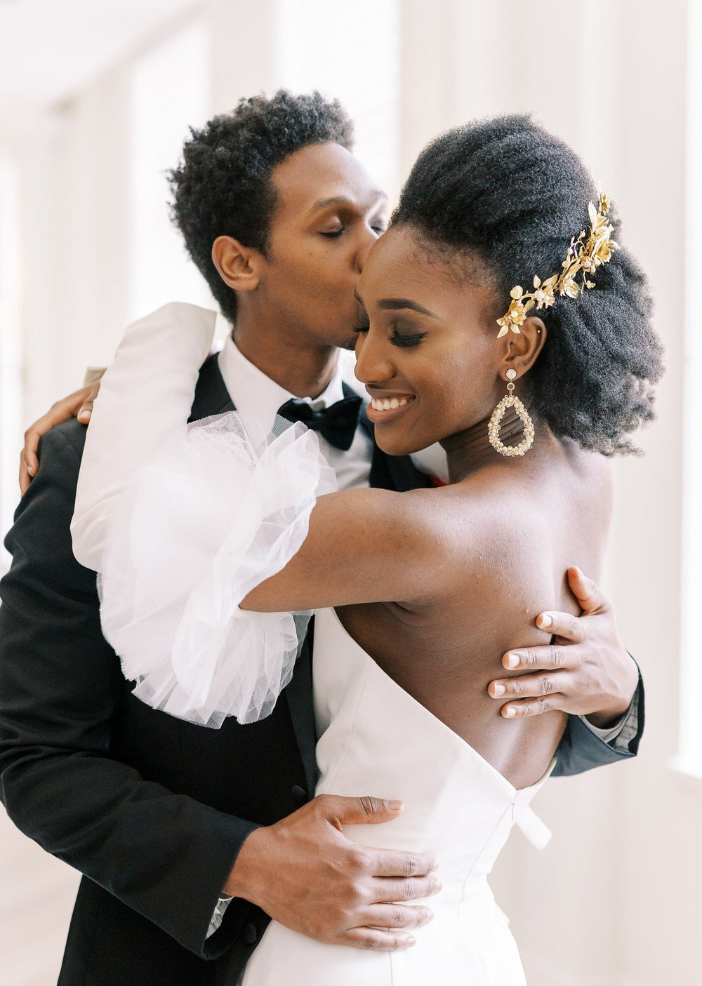 oversized teardrop bridal earrings with crystals and pearls