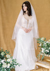 two tier ivory wedding veil for romantic fine art weddings
