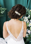 silk flower wedding headpiece for brides