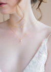 simple gold bridesmaids necklace for weddings
